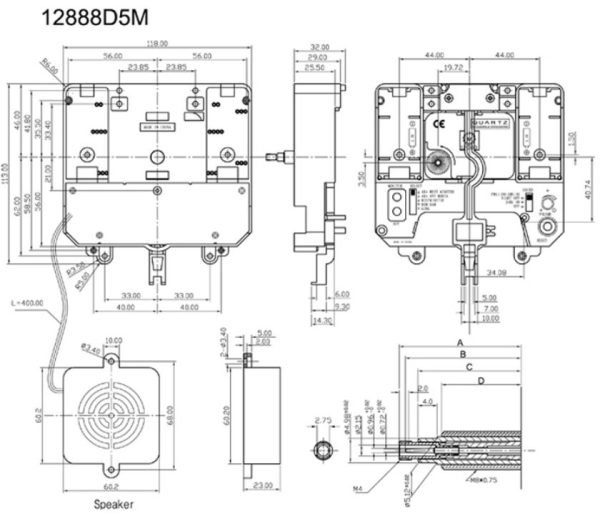 موتورساعت دیواری  زنگ دارمدل12888D5M - Image 5