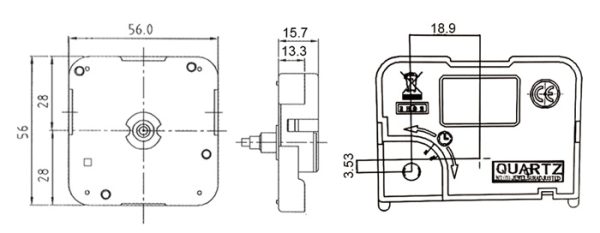 موتورساعت دیواری H3268تیک تاک - Image 2