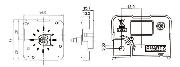 موتورساعت دیواری S2188ارام گرد - Image 2